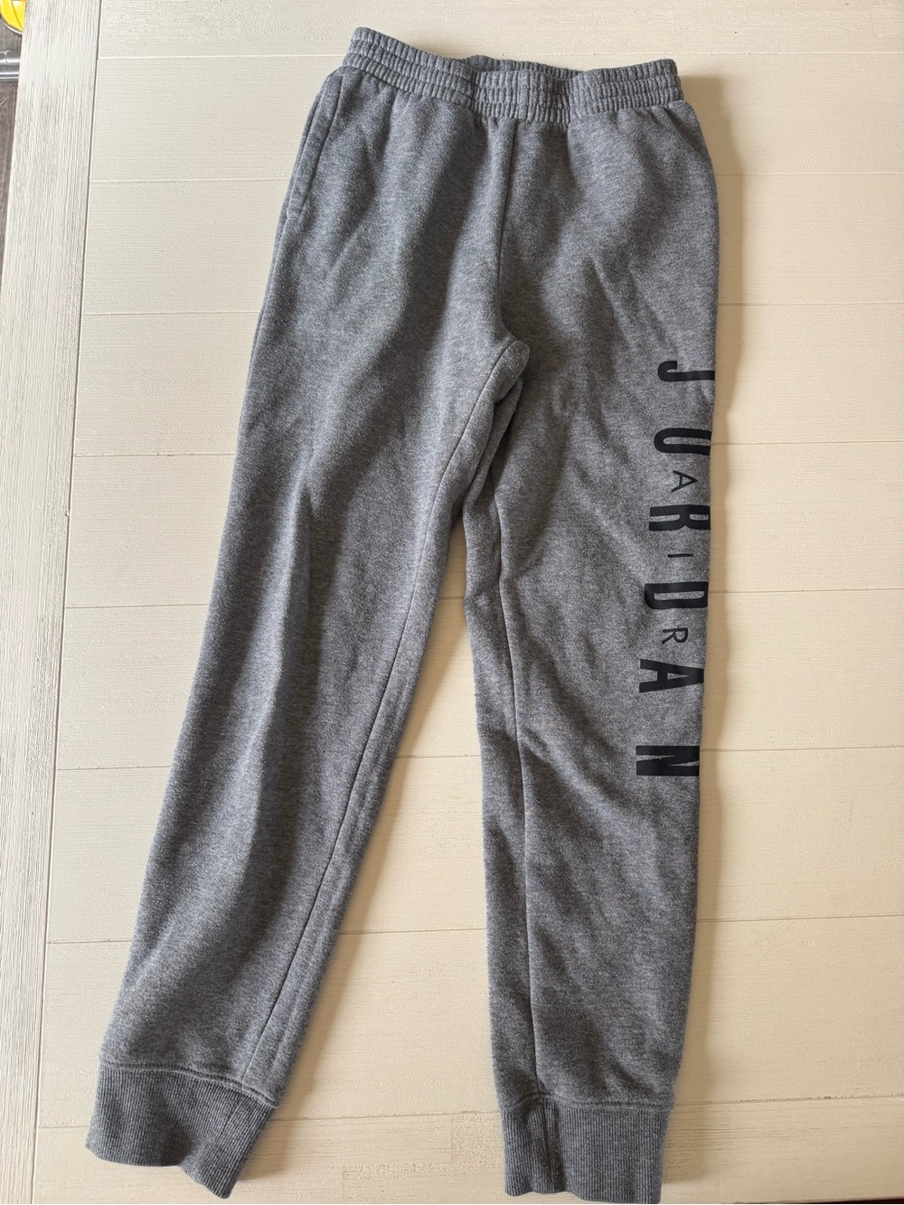 Jordan Grey Youth Fleece Joggers with Vertical Logo